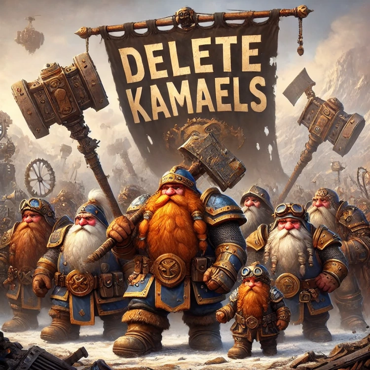 DALLE2025-02-1200_23.37-AgroupoffantasydwarfwarriorsmarchingwithalargebannerthatreadsDELETEKAMAELSinboldletters.Thedwarveswearheavyarmorsomecarryin.thumb.webp.15c3f43a5a82864db47498ad1a9f7baa.webp