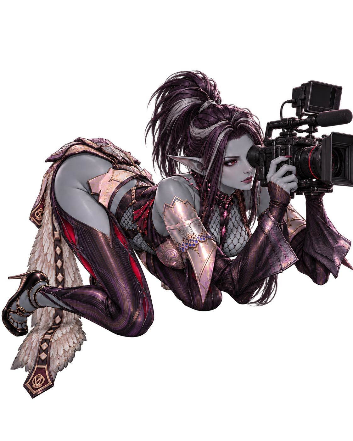 Elf with a movie camera